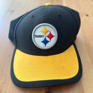 New Era 39THIRTY Pittsburgh Steelers Flex Hat L/XL Black Gold NFL